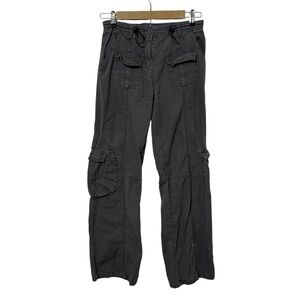 Brandy Melville John Galt Gray Utility Style Baggy Cargo Pants Relaxed Grunge